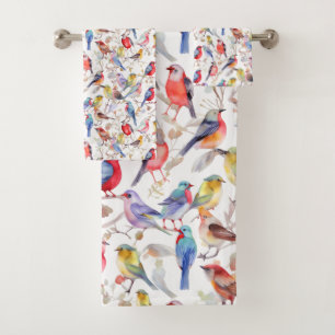 Enchanteur Aquarelle Vintage Birds Motif