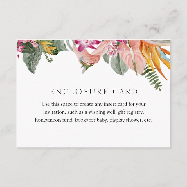 Enclosure de carte d'insertion tropicale (Devant)