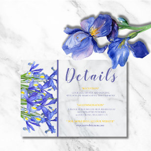 Enclosure en marbre floral bleu aquarelle romantiq