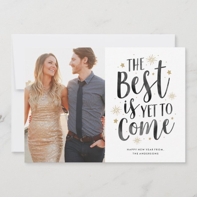 Encore à venir Nouvel An Carte photo de vacances (Devant)