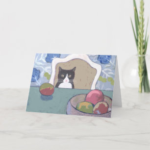 Encore la vie avec la carte de voeux de chat