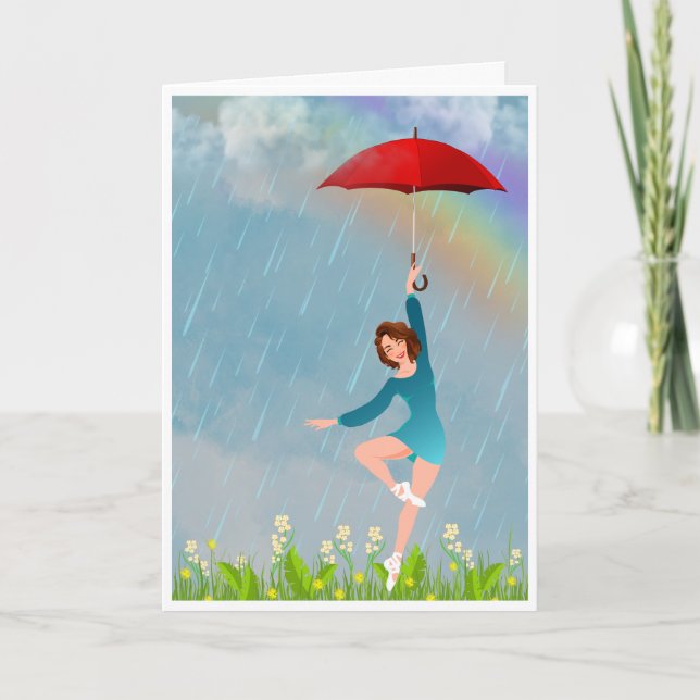 Encouragement à danser sur la carte de pluie (Devant)