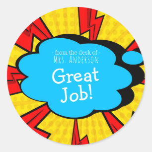 Encouragement Sticker Enseignants Nom