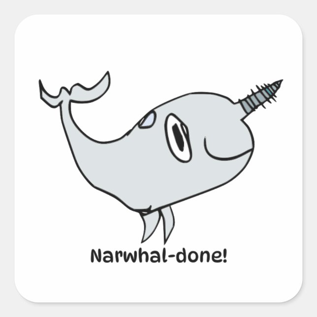Encouragement Sticker for Kids - Narwhal (Devant)