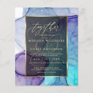 Encre Abstraite Liquide Violet Aqua