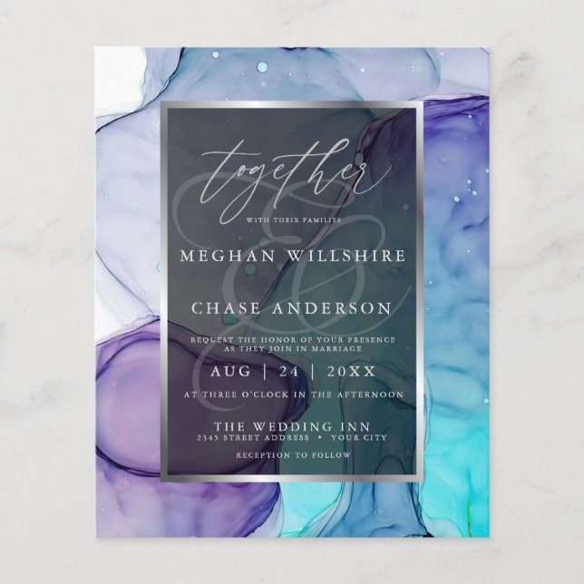 Encre Abstraite Liquide Violet Aqua superbe 2 (Devant)