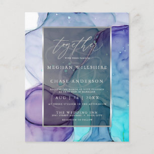 Encre Abstraite liquide Violet Aqua superbe 3