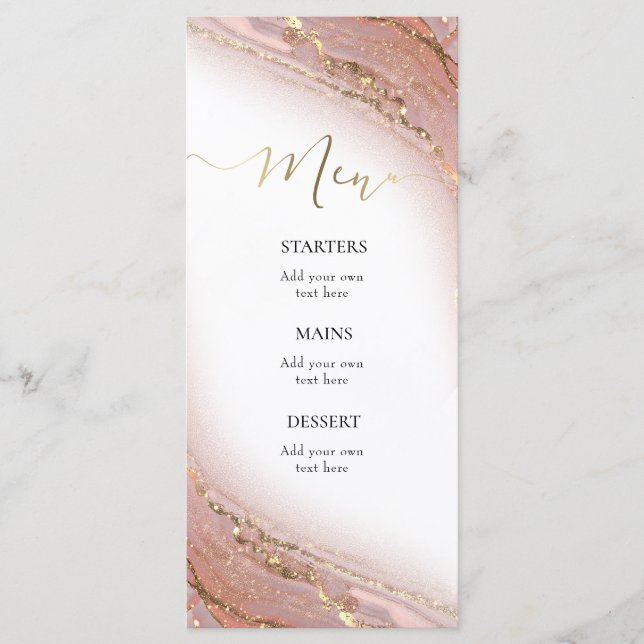 encre aquarelle menu marbre (Devant)