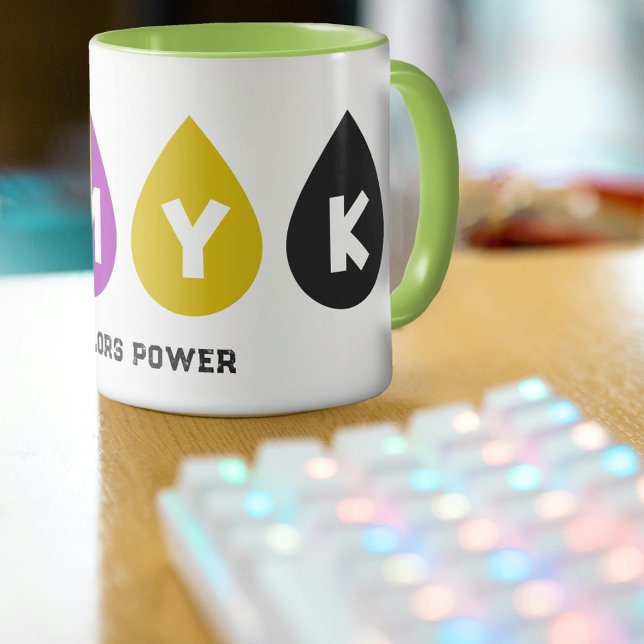 Encre CMJN colorée gouttes de Mug (Colorful CMYK Ink Drops Mug)