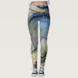 Encre d'alcool Abstraite Himéreuse Legging multico