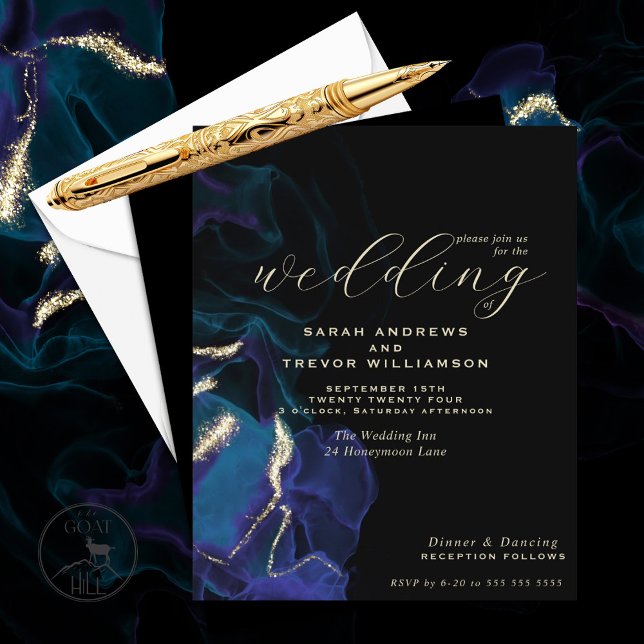 Encre d'alcool bleu céleste du Mariage budgétaire (Créateur téléchargé)