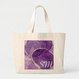 Encre d'alcool violet avec Sac fourre-tout d'or
