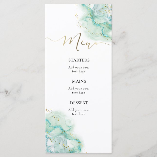 encre éclaboussée aquarelle Menu (Devant)