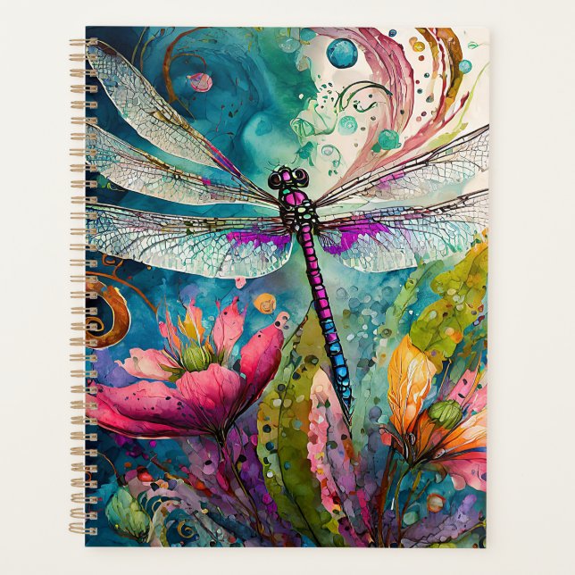 Encre et stylo Aquarelle Dragonfly Planner (Devant)