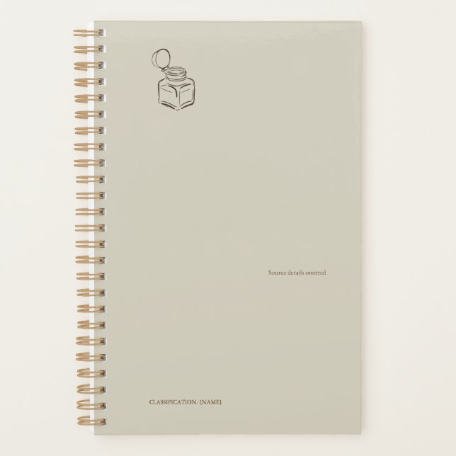 Encrier de la Dark Académie – Bibliothèque vintage (Devant)