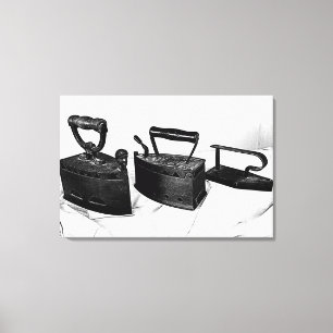 ENCURE NUMÉRIQUE sur trois vieux fers sur toile im