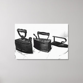 ENCURE NUMÉRIQUE sur trois vieux fers sur toile im