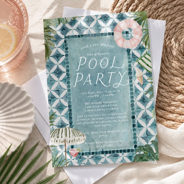 End of Summer Pool Party Invitation (Créateur téléchargé)