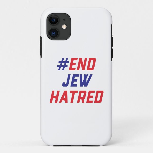 #EndJewHatred coque iphone en blanc (Dos)