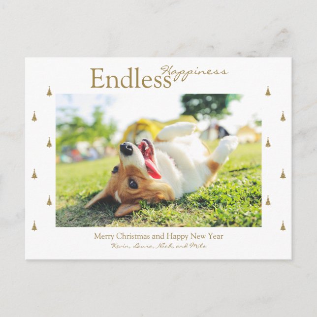 Endless Happiness Christmas Fête Carte postale (Devant)