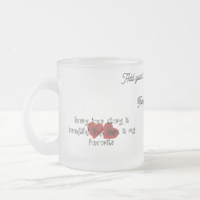 Endless Love Glass Mug - Un cadeau parfait pour le (Gauche)