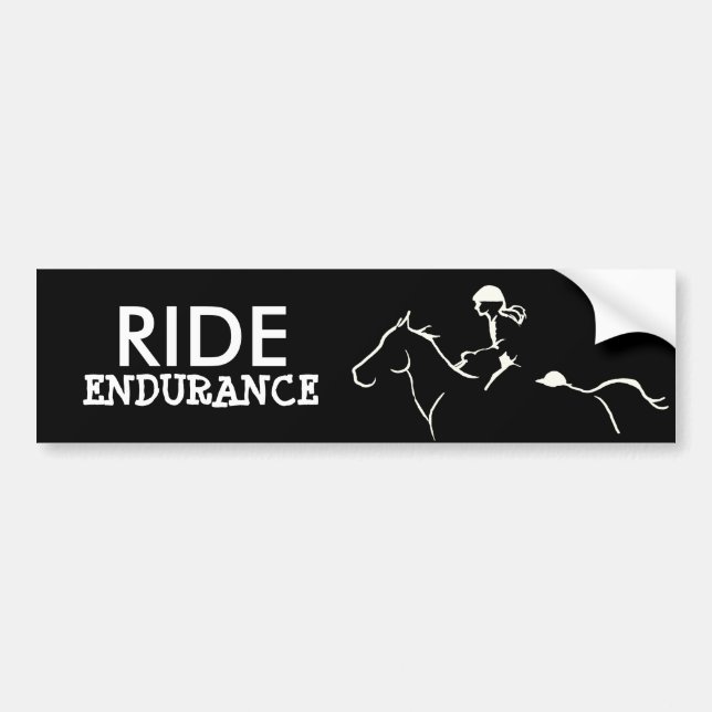 Endurance Horse Bumper Sticker (Devant)