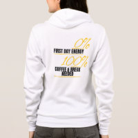 "Énergie 0% - Café 100% Sweat - shirt à capuche"