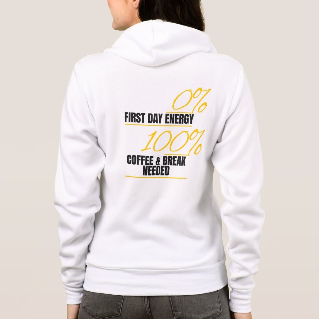 "Énergie 0% - Café 100% Sweat - shirt à capuche" (Dos)