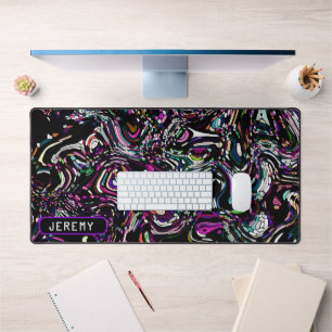 Energie hypnotique dans le tapis de bureau violet