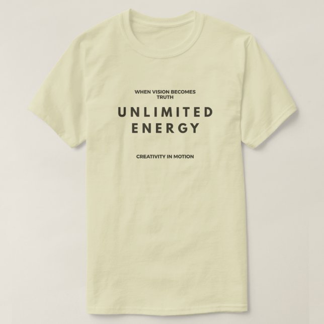 Énergie Illimitée – T-Shirt Minimaliste Moderne (Design devant)