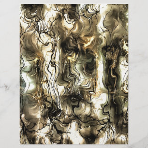 Energie Nerveuse Grungy Art Abstrait en Jaune et G