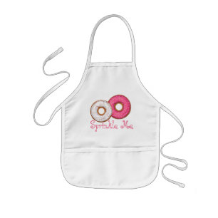 Enfant Arrosez le tablier de beignet de l'enfant rose et