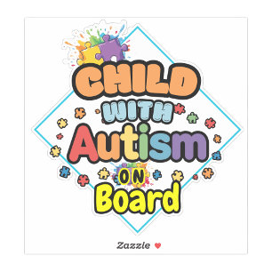 Enfant autiste à bord Autocollant pour voiture