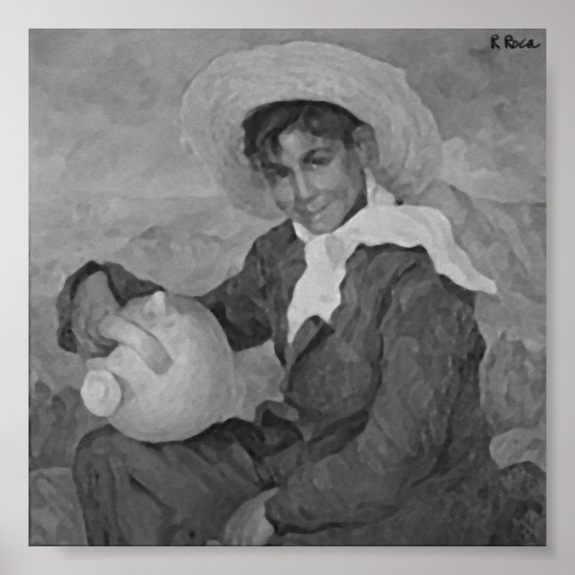 Enfant avec cruche Oils Atwork Poster (Devant)