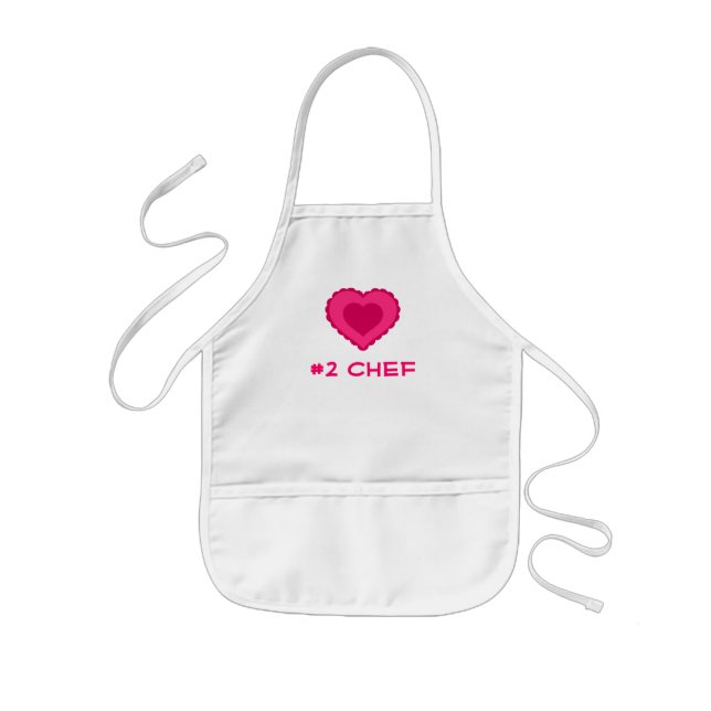 Enfant Chef du tablier #2 de coeur d'amour d'enfants (Devant)