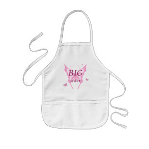 Enfant Chemise du tablier de la fille de papillon de rose