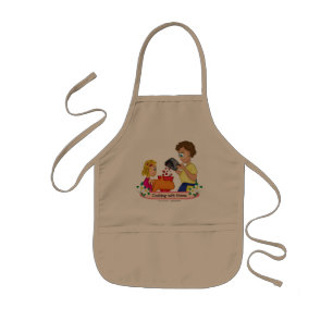 Enfant Cuisson avec le tablier de Mema