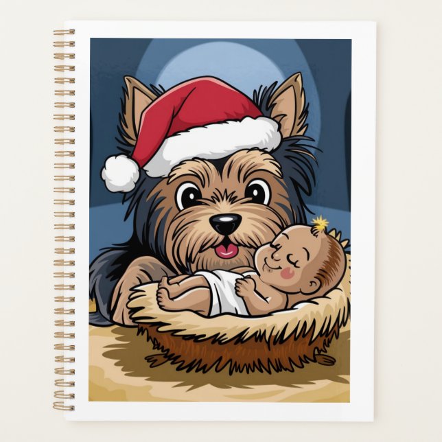 Enfant de houx adoré par un Terrier du Yorkshire (Devant)