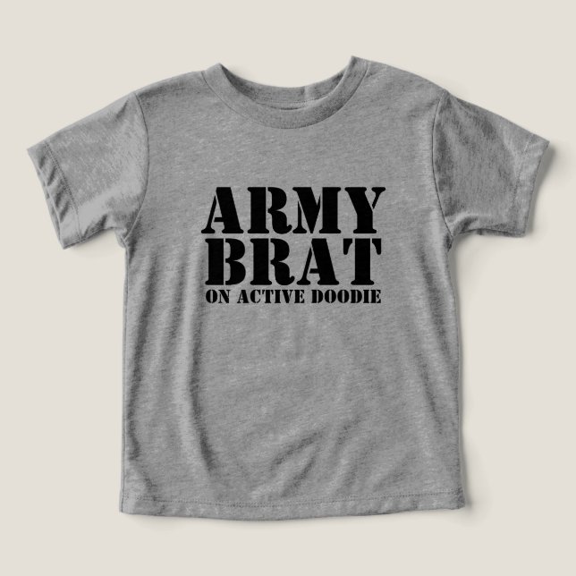 Enfant de l'armée sur couche active Bébé Humour (Design Recto)