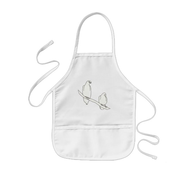 Enfant Dessin de deux aigles sur un tablier (Devant)