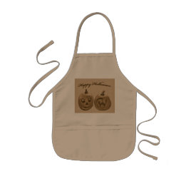 Enfant Deux citrouilles Joyeux Halloween Tablier