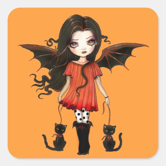 Enfant d'Halloween Autocollants de petit vampire (Devant)