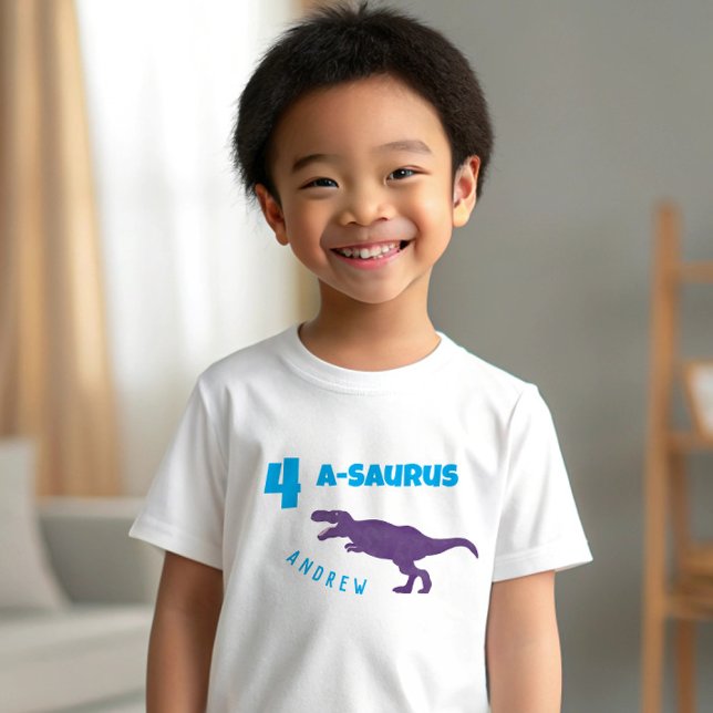 Enfant Dinosaur fête d'anniversaire T-shirt person (Créateur téléchargé)