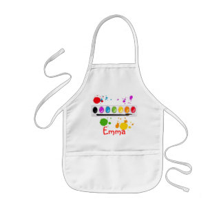 Enfant Enfants peignant le tablier d'art