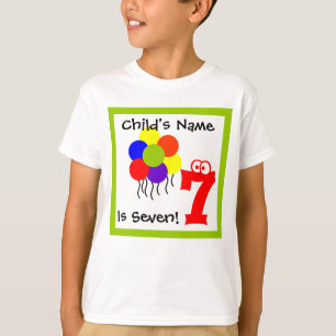 enfant est sept 7, 7e anniversaire, t-shirt