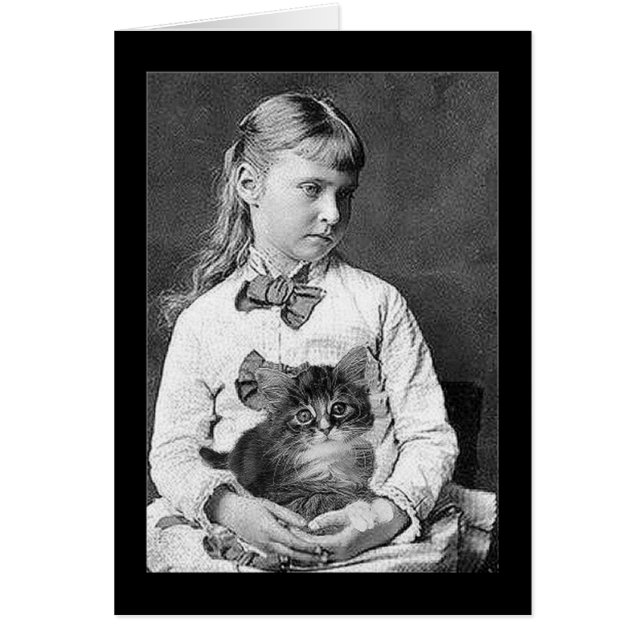 Enfant et chaton victorien (Devant)