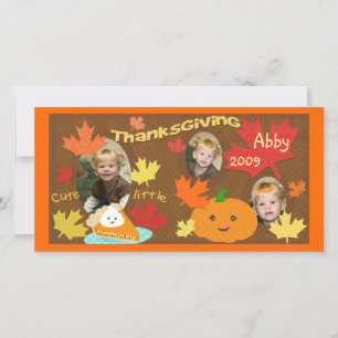 Enfant / Famille Thanksgiving Carte photo