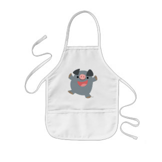 Enfant Joli caricature porc rebondissant enfants tablier