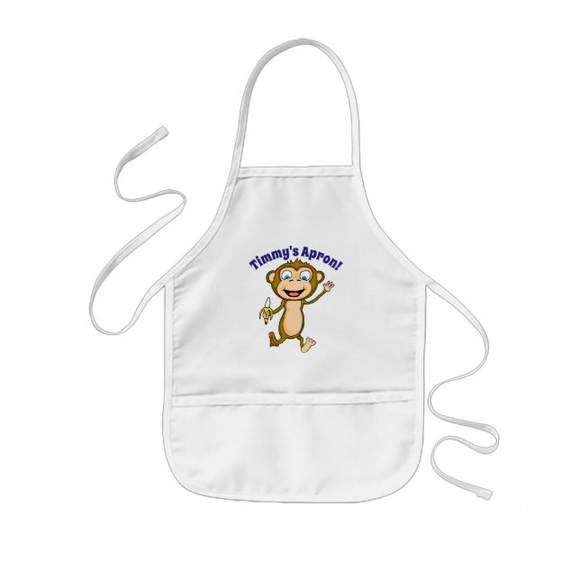 Enfant Joyeux tablier d'enfants singes (Devant)