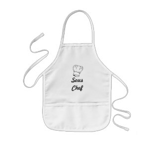 Enfant Le chef de Sous badine le tablier